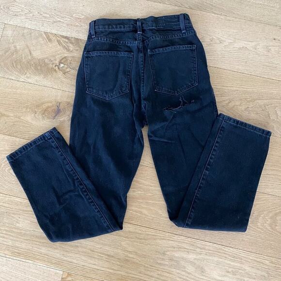 Revice Denim - Slit Knee Straight Leg Jeans in Black - Picture 6 of 8